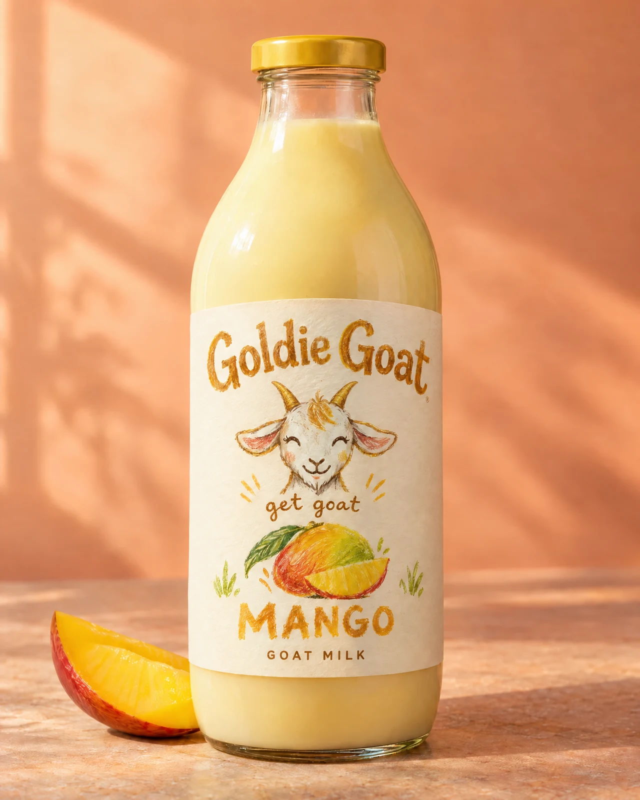 Mango Goldie Goat concept bottle packaging
